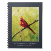 Cardinal Songbird Notebook | Nature Art Journal Notizblock (Vorderseite)