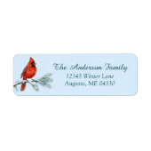 Cardinal Sympathy Holiday Return Address Label (Vorne)