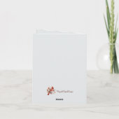 Cardinal Sympathy Thank You Folded Note Card (Rückseite)