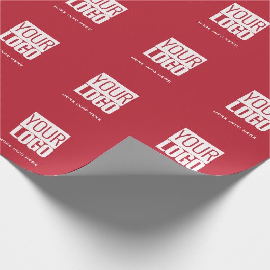 cardinalrot - individuelles Logo  Geschenkpapier (Ecke)