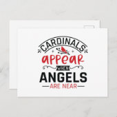 Cardinals Appear When Angels Are Near Postkarte (Vorne/Hinten)