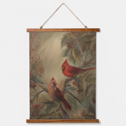 Cardinals "Attic Treasures" Wandteppich Mit Holzrahmen (Vorderseite)
