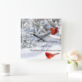 cardinals from heaven quadratische wanduhr (Zuhause)