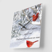 cardinals from heaven quadratische wanduhr (Winkel)