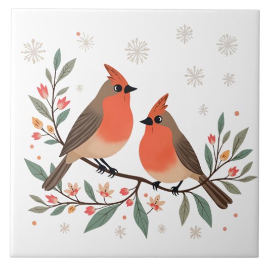 Cardinals illustration fliese (Vorderseite)