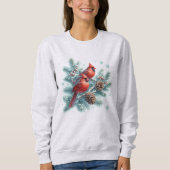 Cardinals in the Snow Winter Wildlife Sweatshirt (Vorderseite)