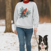 Cardinals in the Snow Winter Wildlife Sweatshirt
