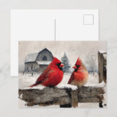 Cardinals Vintage Farm Postkarte (Vorne/Hinten)