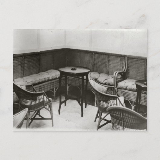 Cardington, Airship R101, Raucherzimmer Postkarte (Vorderseite)