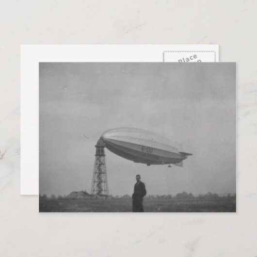 Cardington, Luftschiff R100 auf Festmast Postkarte (Vorne/Hinten)