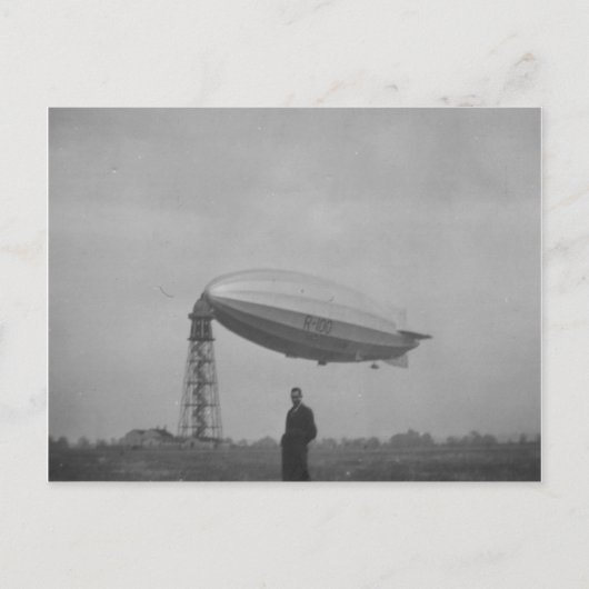Cardington, Luftschiff R100 auf Festmast Postkarte (Vorderseite)