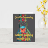 Cardio Drumming Gym Exercise Funny Fitness Cl W Karte (Gelbe Blume)