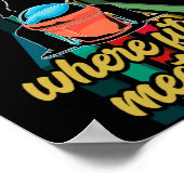 Cardio Drumming Gym Exercise Funny Fitness Cl W  Poster (Ecke)