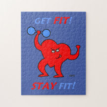 Cardio Fitness Cartoon Herz-Trainer