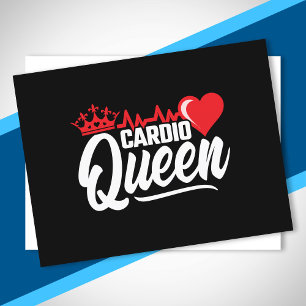 Cardio Fitness Queen Crown Gym Training Postkarte