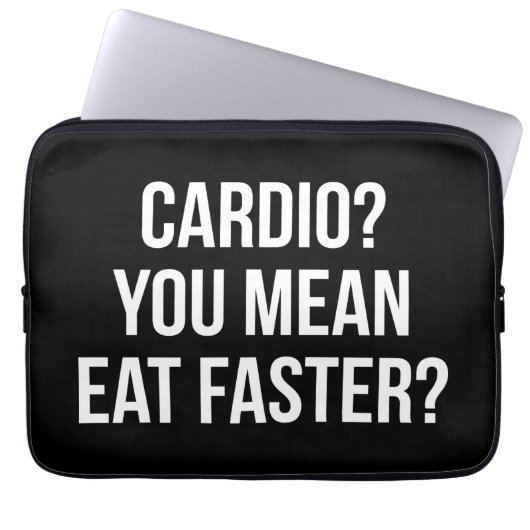 Cardio? Hast du Gemein, schneller zu essen? - Funn Laptopschutzhülle (Vorderseite)
