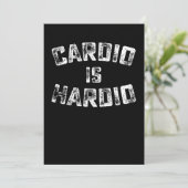 Cardio ist Hardio Fitness Gym Workout Einladung (Stehend Vorderseite)