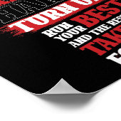 Cardio-Kickboxen-Design für Kickboxer Poster (Ecke)