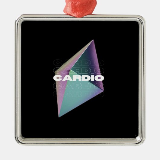 Cardio Ornament Aus Metall (Vorne)