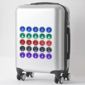 Cardio-Tage-Workout-Tracker-Planer-Aufkleber Aufkleber (Koffer)