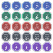 Cardio-Tage-Workout-Tracker-Planer-Aufkleber Aufkleber (Vorderseite)