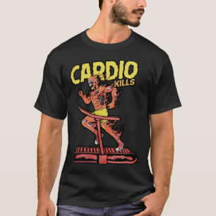 Cardio tötet Skelett-Schädel  Lauf-Marathon-Läufer T-Shirt