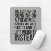 Cardio, Treadmill Running vs Lifting - Funny Gym Mousepad (Mit Mouse)
