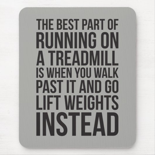 Cardio, Treadmill Running vs Lifting - Funny Gym Mousepad (Vorne)