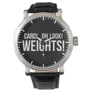 Cardio vs Weights - Funny Novelty Gym Workout Armbanduhr
