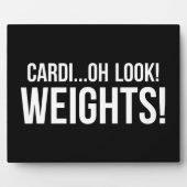 Cardio vs Weights - Funny Novelty Gym Workout Fotoplatte (Vorderseite)