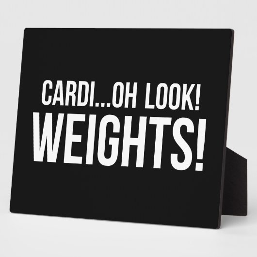 Cardio vs Weights - Funny Novelty Gym Workout Fotoplatte (Seite)