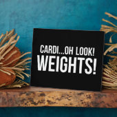 Cardio vs Weights - Funny Novelty Gym Workout Fotoplatte (Seite)