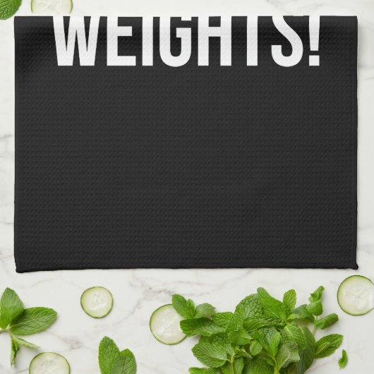 Cardio vs Weights - Funny Novelty Gym Workout Geschirrtuch (Gefaltet)