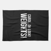 Cardio vs Weights - Funny Novelty Gym Workout Geschirrtuch (Horizontal)