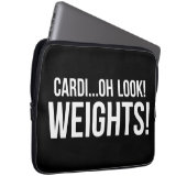 Cardio vs Weights - Funny Novelty Gym Workout Laptopschutzhülle (Vorne Rechts)