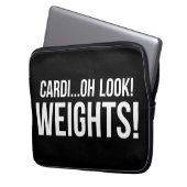 Cardio vs Weights - Funny Novelty Gym Workout Laptopschutzhülle (Vorderseite Links)