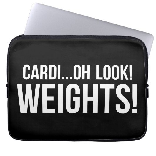 Cardio vs Weights - Funny Novelty Gym Workout Laptopschutzhülle (Vorderseite)