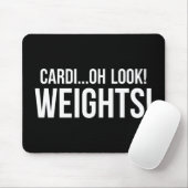 Cardio vs Weights - Funny Novelty Gym Workout Mousepad (Mit Mouse)