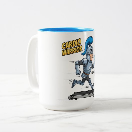 Cardio Warrior Zweifarbige Tasse (Vorderseite Links)