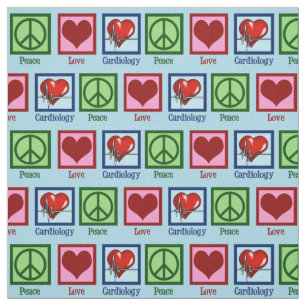Cardiologin Peace Liebe Cardiology Stoff