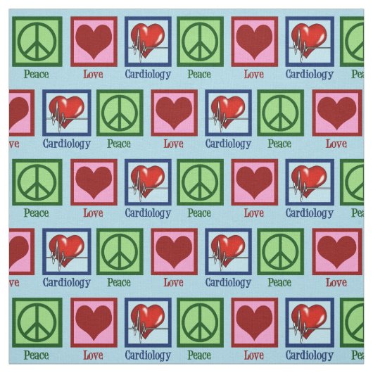 Cardiologin Peace Liebe Cardiology Stoff (Muster)