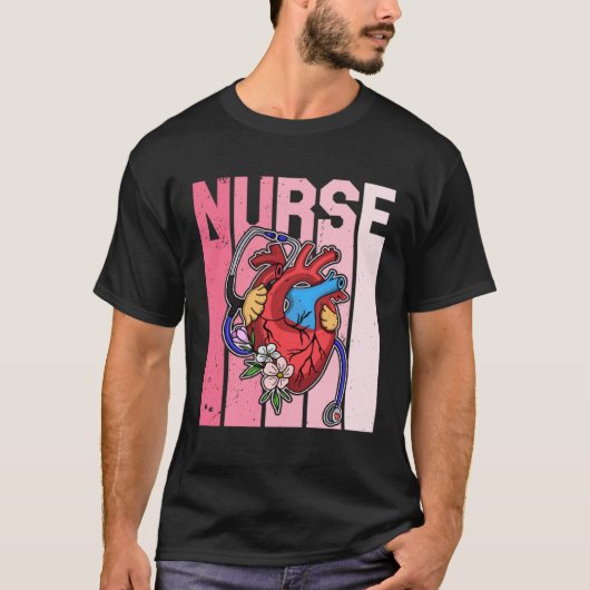 Cardiology Cardiologist Cardiograph Nurse Professi T-Shirt (Vorderseite)