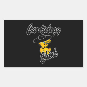 Cardiology Chick #4 Rechteckiger Aufkleber