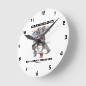 Cardiology Is All About The Heart (Anatomical) Runde Wanduhr (Winkel)