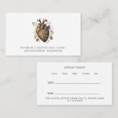 Cardiology Medical Appointment Reminder Card Terminkarte (Vorne/Hinten)