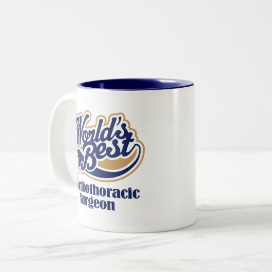 Cardiothoracic Chirurg-Geschenk Zweifarbige Tasse (Vorderseite Links)