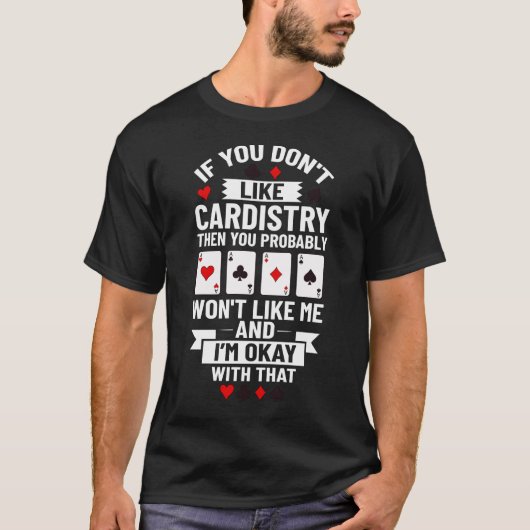Cardistry Deck Card Flourish Trick Playing Cards T-Shirt (Vorderseite)
