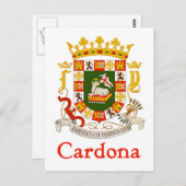 Cardona Schild Puerto Rico Postkarte (Vorne/Hinten)