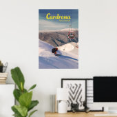 Cardrona Skigebiet Reiseplakat Poster (Heimbüro)