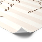 Cards and gifts Bebe Cafe Brown Bow Handdrawn Poster (Ecke)